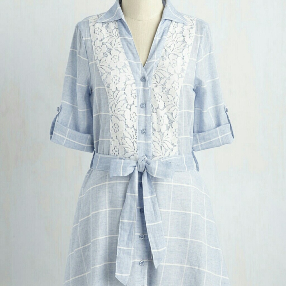 Collared button down dress